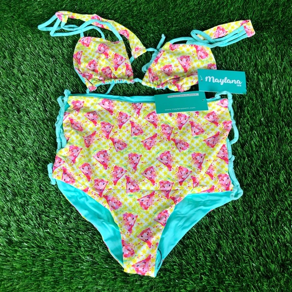 Maylana Other - New NWT Maylana Swim Bikini Set Top Bottom Beach